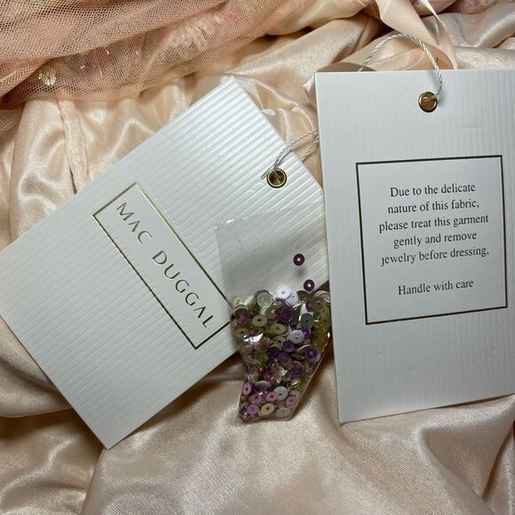 NWT  Mac Duggal Sequin Floral Tulle Dress | Style #5716 | Size 16 | Romantic & R - Picture 14 of 16